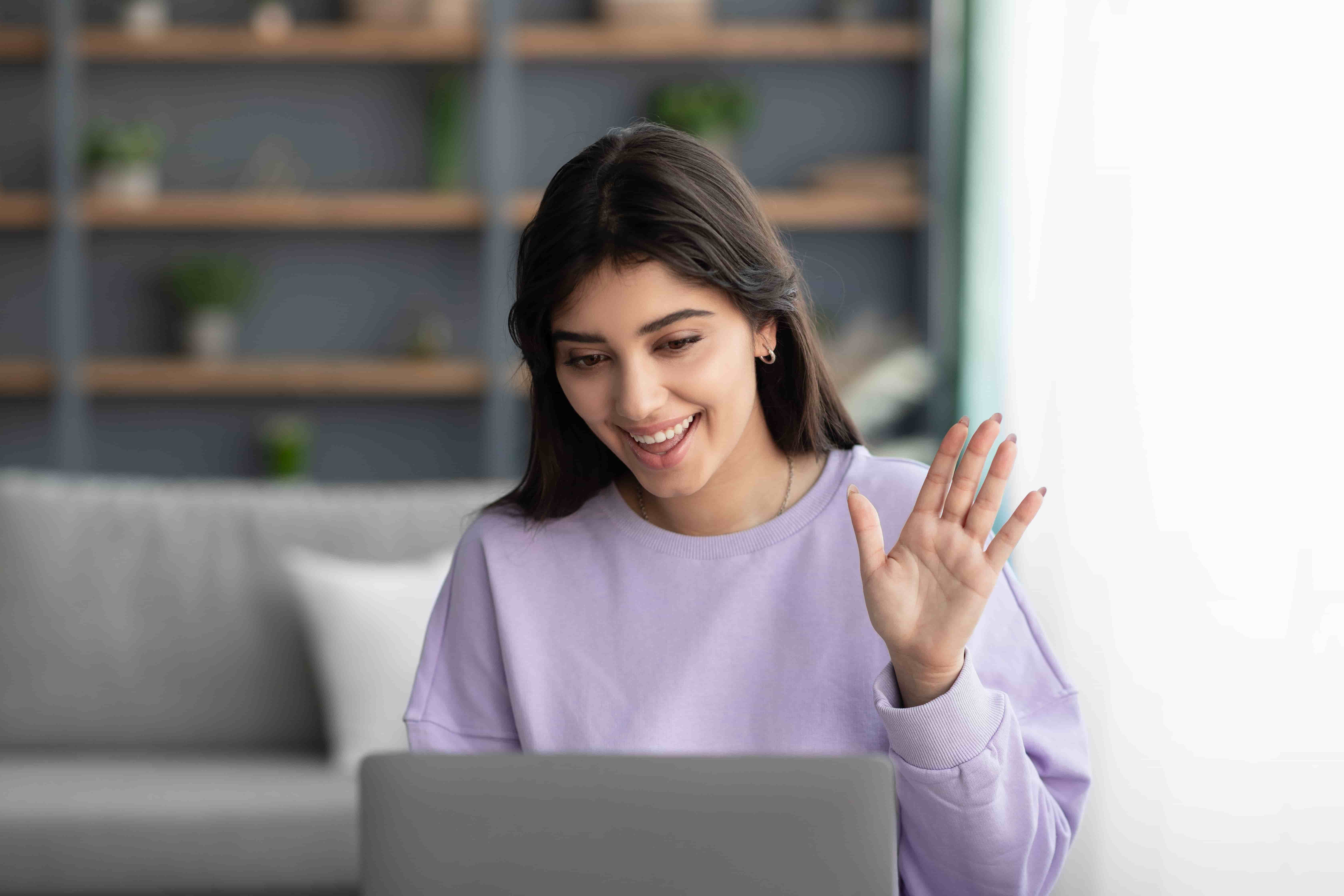 Woman on her computer
